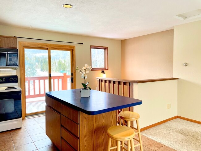 Kitchen on upper level