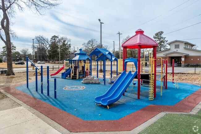 Kids can be kids on the playground at Christ Methodist Day School in Memphis.
