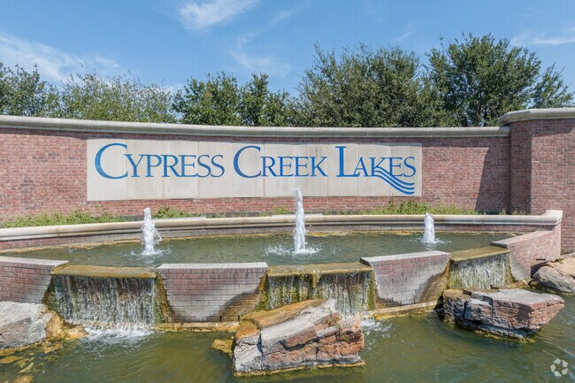Cypress Creek Lakes is a master-planned community dotted with water features and greenery.