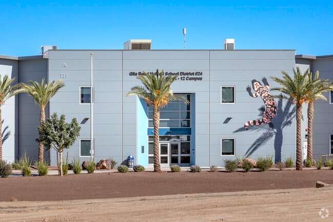 Gila Bend High School shares a brand new campus with the Gila Bend Elementary School.