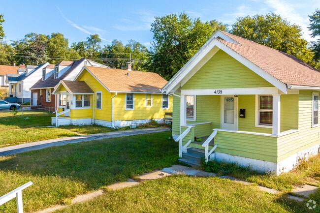 Colorful cottages bring cheerfulness and variety to this North Omaha neighborhood.