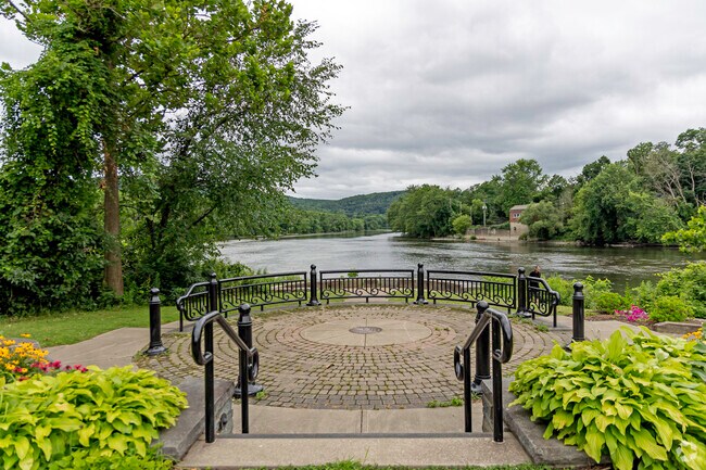 Confluence Park is a serene, landscaped park by the river.