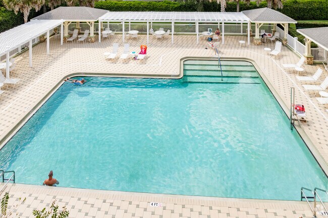 Residents of the Village of Saint Charles in The Villages enjoy their local neighborhood pool.