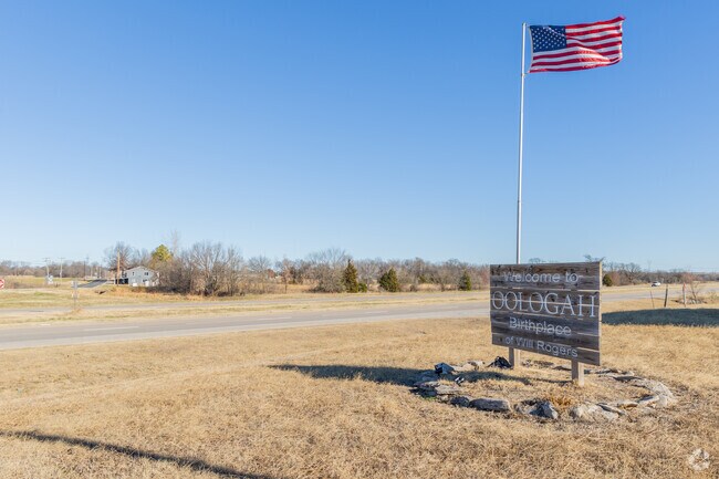 Oologah is a city situated along US-169, North of Tulsa.