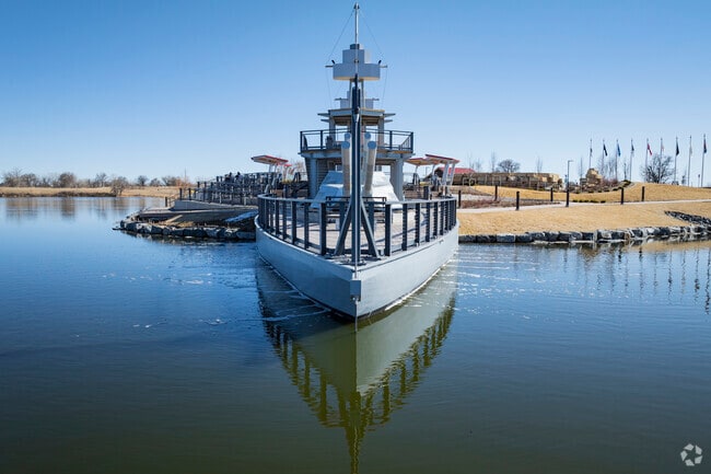 The Veterans Memorial park near The Villages at Riverdale includes a replica of the USS Colorado.