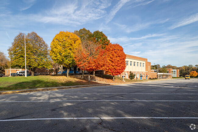 Southern Middle School has a large parking lot on-site.