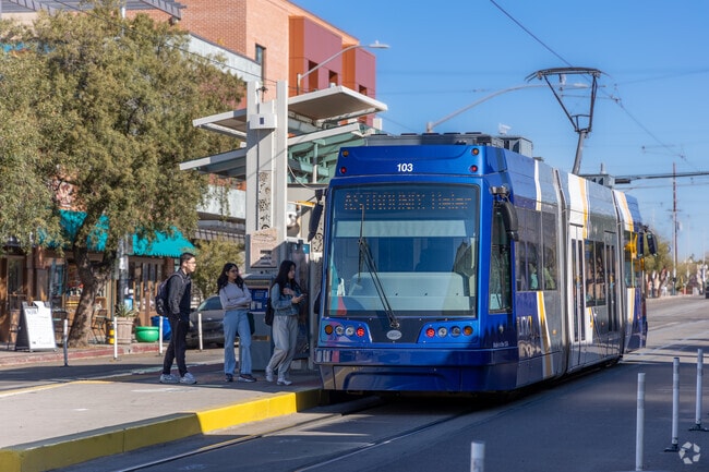 The SunLink Streetcar is close to Sam Hughes and takes people through downtown and UA Campus.