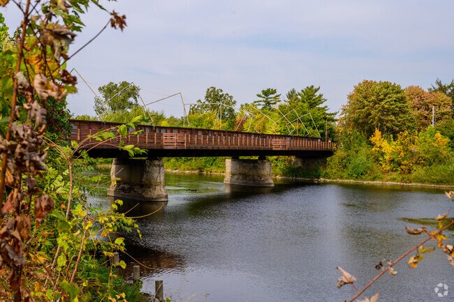 Adabo Park is a large park along the Grand River and is located near Downtown Lansing.