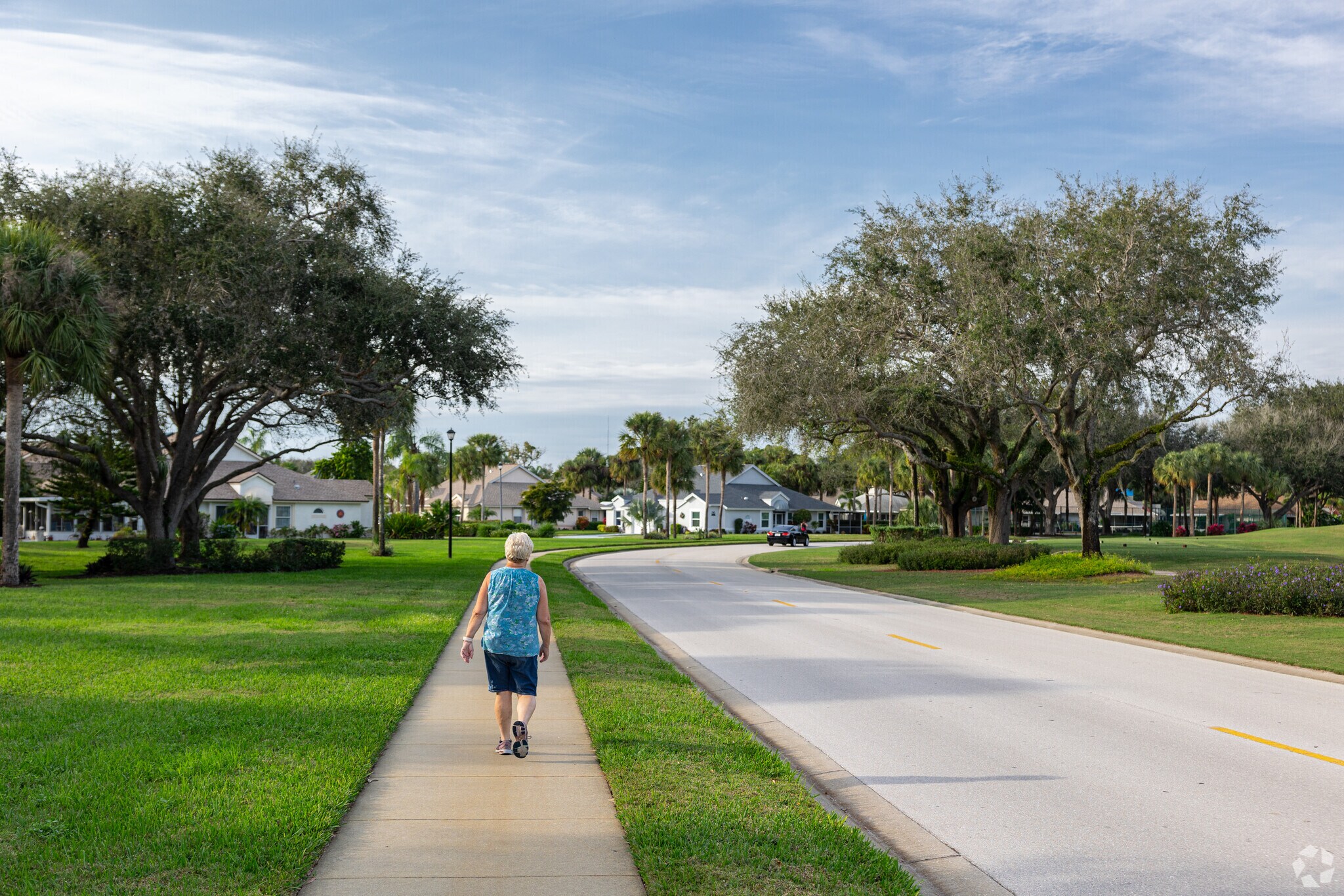 Villages at Country Creek has quiet roads and walkways throughout the neighborhood.
