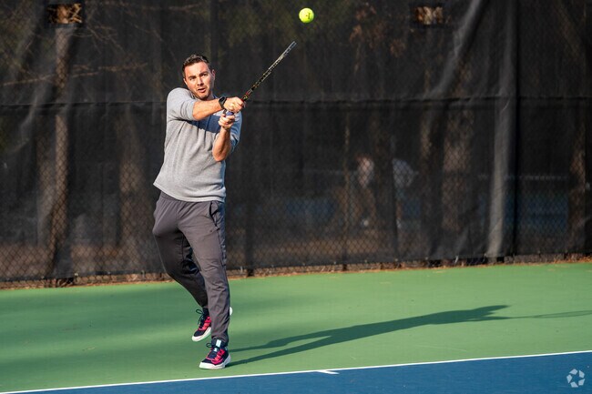 Millbrook Tennis Center has 23 hard courts, two backboards, and ball machine rentals.