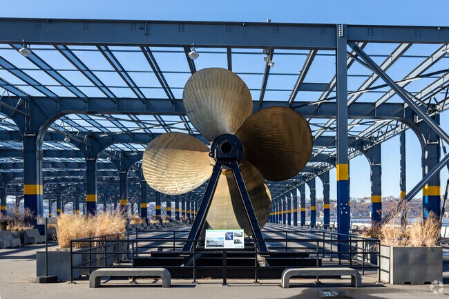 A propeller from the S.S. United States at Pier 76.