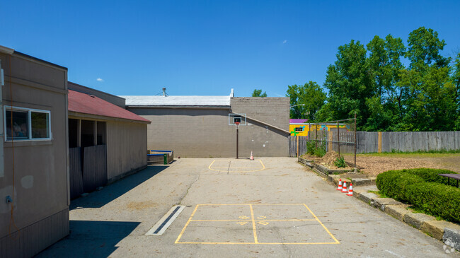 Students at Clintonville Academy can play on the blacktop.