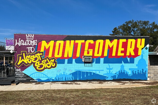 A beautiful mural welcomes you to the west side of West Montgomery.