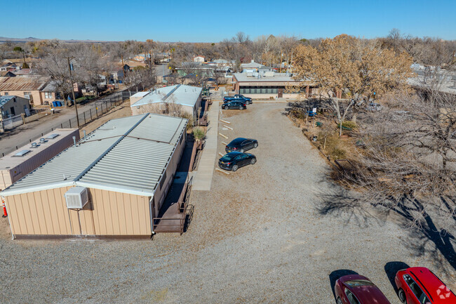 The portables at School On Wheels.