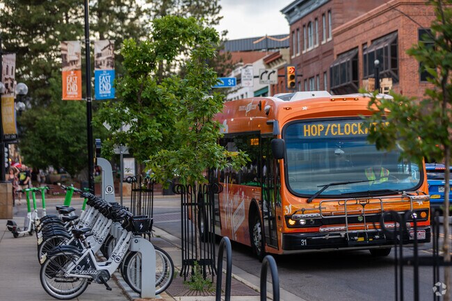Public transportation is convenient and accessible in Downtown Boulder.