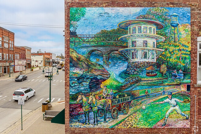 This mural is located in downtown Grand Ledge, Michigan.
