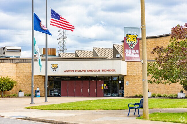 Students from Montrose enjoy a beautiful day at John Wolfe Middle School.