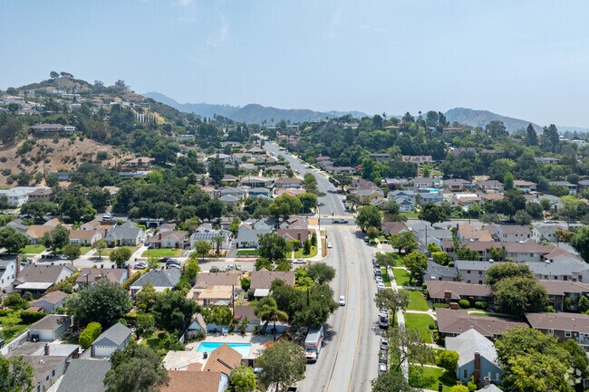 The Woodbury neighborhood features a charming mix of historic and contemporary homes, including Spanish Revival, mid-century ranch, and Craftsman bungalows.