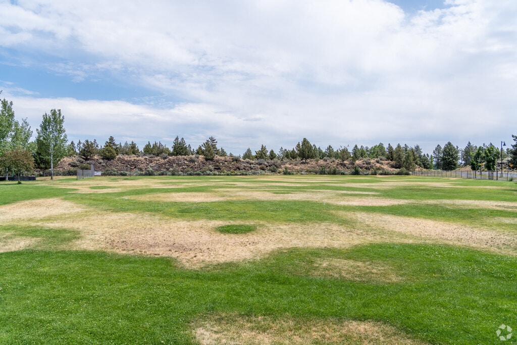Ponderosa Elementary School has a large field for students to play on in Bend, Oregon.