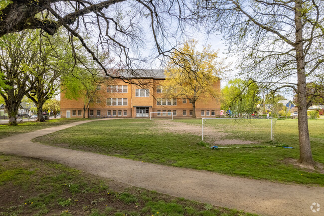 Richmond School walkway path to get inside.
