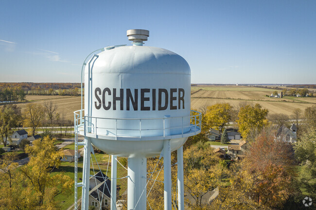 West Creek is situated near Schneider town and is surrounded by several farmhouses and barns.