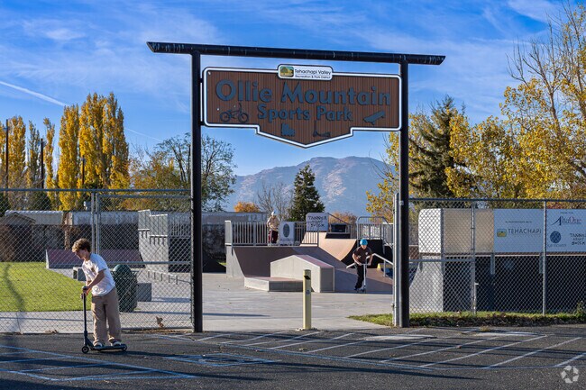 Tehachapi skateboarders and scooter enthusiasts enjoy BUD'Z Skate Park.