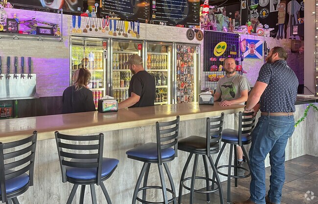 Hourglass Brewing has over 40 craft beers on tap and is a favorite Longwood watering hole.