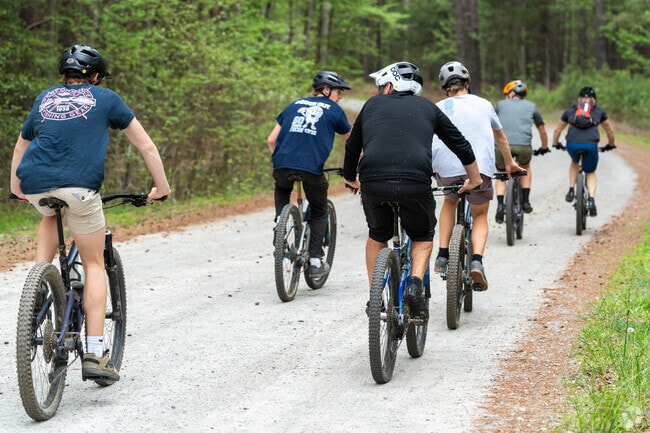Many bike groups meet and ride at Umstead Park.