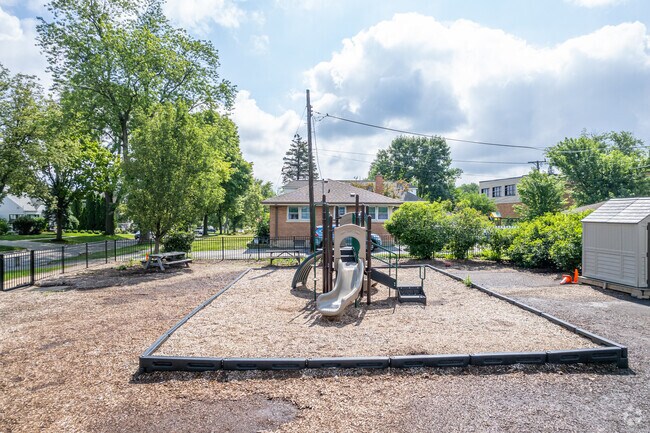 St Mary of Gostyn Catholic School offers a small playground for younger students.