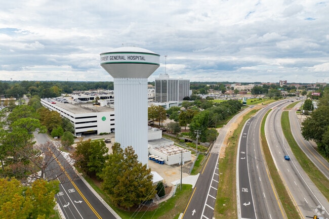 Aerial view of Highway 49 and the south west side of Bethune-Eastside-Rowan.