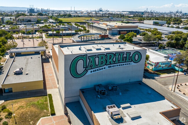 A view of the campus at Cabrillo High School near Upper Westside, Long Beach.