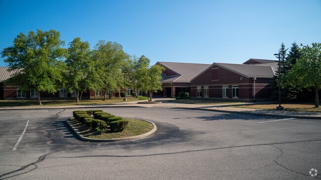 The main entrance to the Chapel Hill-Ben Davis Bridgeport Elementary School.