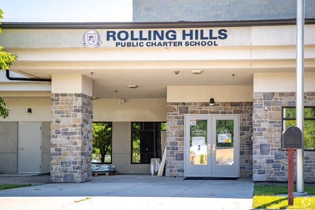 Front entrance at Rolling Hills Public Charter School.