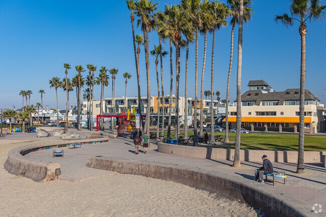 Portwood Pier Plaza is a primary entertainment venue with walkable cafes and shops.