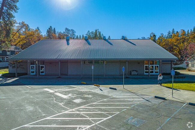 Woman walks through 
Sierra Hills Elementary School.