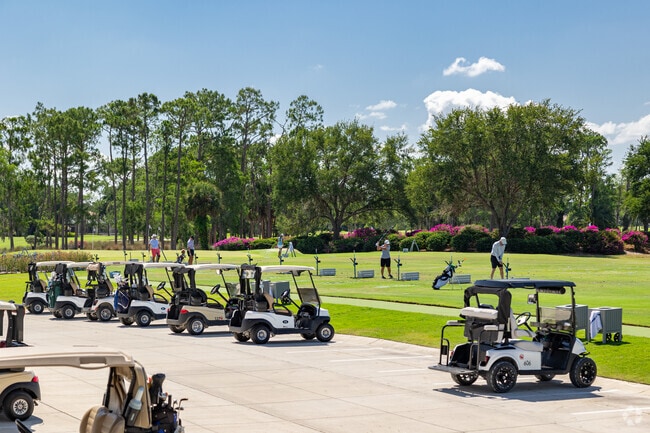 Quail Creek golfers can practice their swing on the driving range.