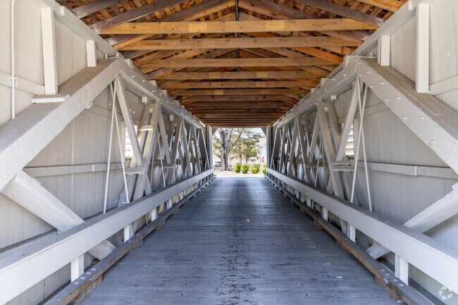 The Historic Green Sergeant Covered Bridge is located in Delaware Township Hunterdon and is the last public covered bridge in New Jersey.