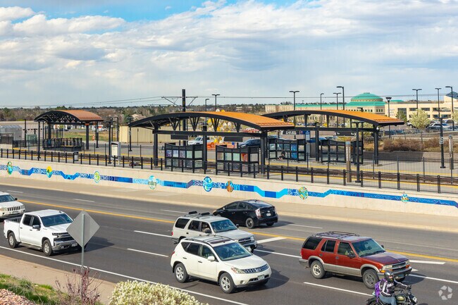 The nearest light rail station to Tollgate Overlook is the Aurora Metro Center Station.