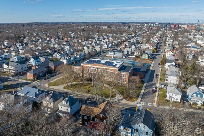 Wollaston School in Quincy resides in a residential neighborhood.
