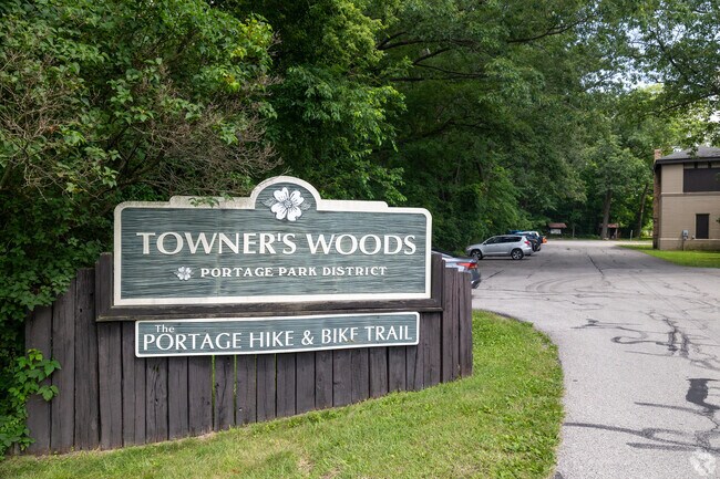 Towner’s Woods near Brady Lake offers hiking trails and historic landmarks.