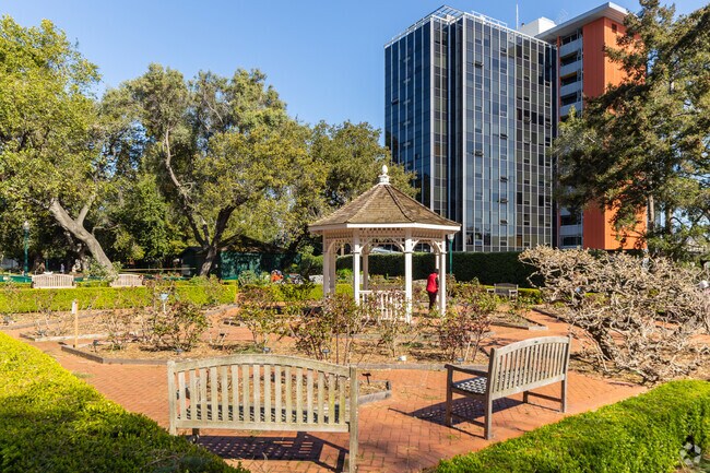 Central Park in Downtown San Mateo also features a rose garden for residents to enjoy.