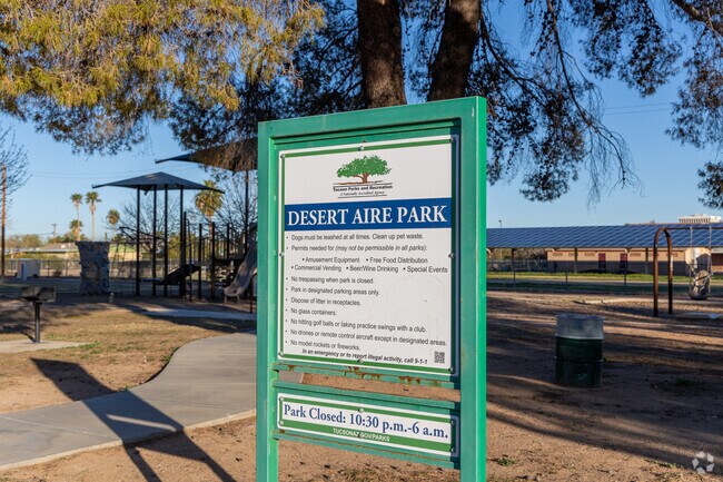 With 1.7 acres of green space, Desert Aire Park is just the right size neighborhood park.