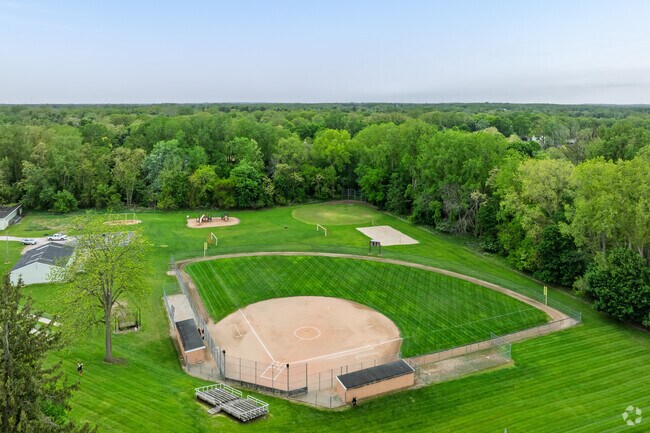 Tecumseh Middle School features a large athletics area behind the school for student sports.