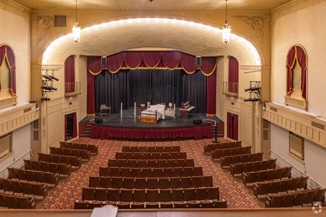 Woodward Theater is one of the only live theaters in the area.