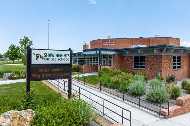 Students continue their education at Shaw Heights Middle School.