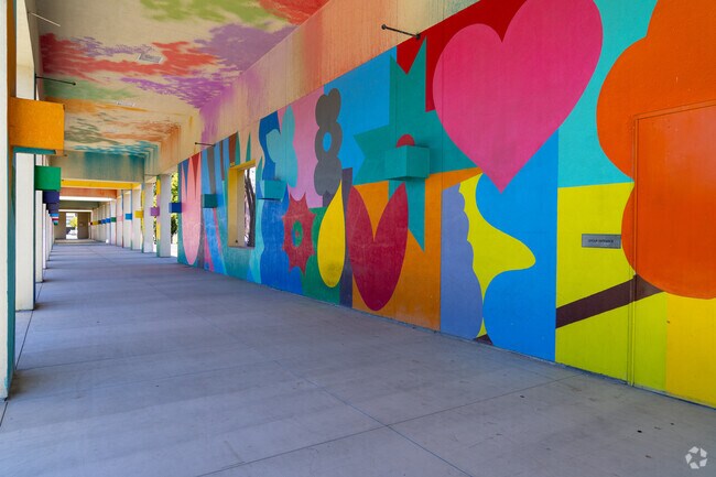 Colorful art greets visitors at Children's Discovery Museum by Buena Vista.