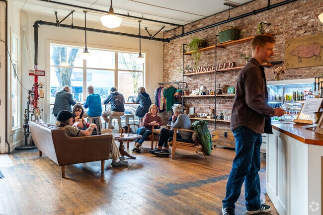 The Washburne Cafe is a popular spot for food and coffee in the Washburne District.