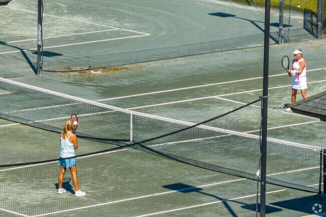 You can challenge a neighbor to a game of tennis at the Holly Tree Racquet & Swim Club.