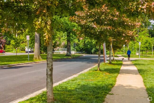 Wyngate residents enjoy a walk around the quiet residential streets of the neighborhood.