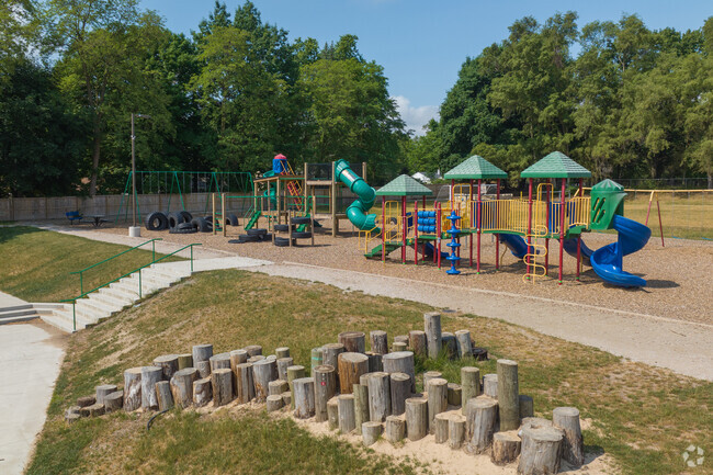 Playground area of Plymouth Christian school on Plymouth Ave in Grand Rapids, MI.
